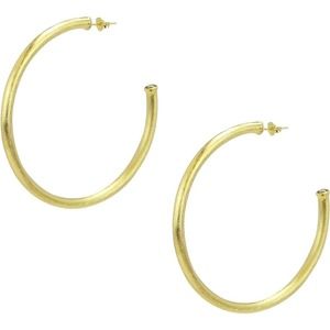 Sheila Fajl Everybody's Favorite Large 2.5" Hoop Earrings in Brush Gold Plated